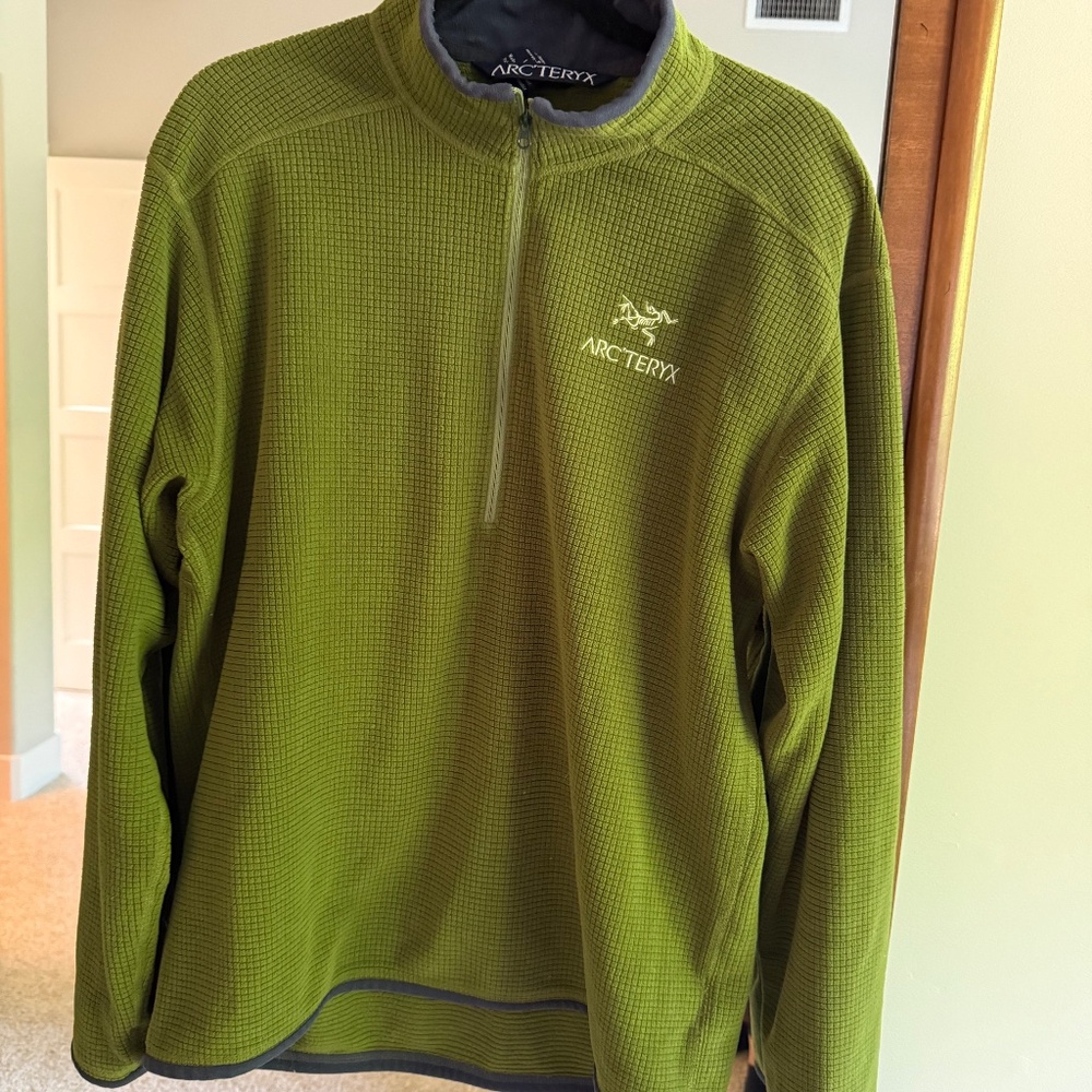Men's Arc'teryx Polartec Waffle Fleece Half Zip Size Large